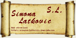 Simona Latković vizit kartica